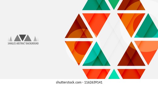 Abstract colorful background graphics template with blended triangles
