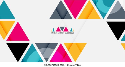 Abstract colorful background graphics template with blended triangles