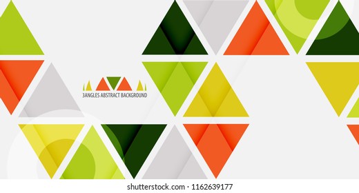 Abstract colorful background graphics template with blended triangles