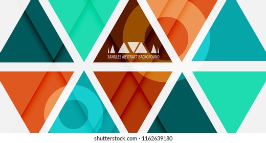 Abstract colorful background graphics template with blended triangles