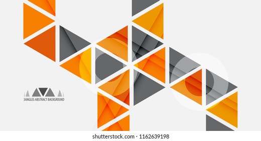 Abstract colorful background graphics template with blended triangles
