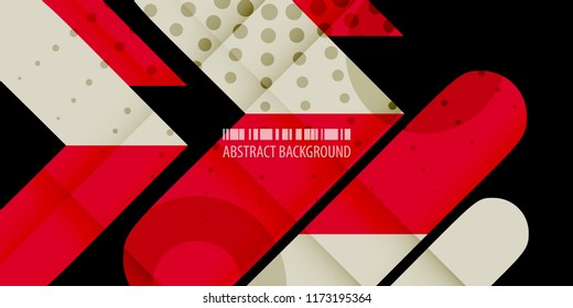 Abstract colorful background graphics template with blended multiple arrowheads and bars