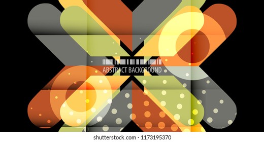 Abstract colorful background graphics template with blended multiple arrowheads and bars