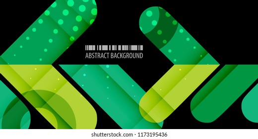 Abstract colorful background graphics template with blended multiple arrowheads and bars