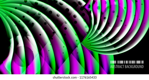 Abstract colorful background graphics template with blended multiple 3D like objects