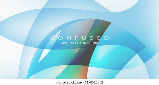 Abstract colorful background graphics template with confused multiple fluid waves