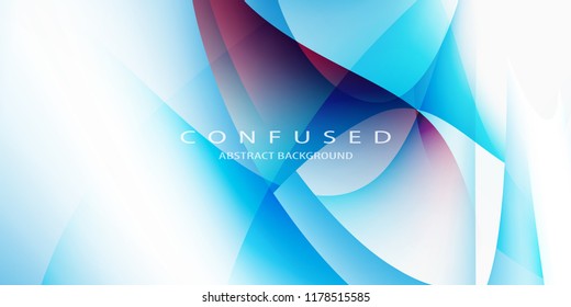 Abstract colorful background graphics template with confused multiple fluid waves