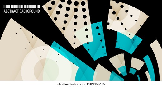 Abstract colorful background graphics template with blended multiple geometric objects