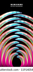 Abstract colorful background graphics template with blended multiple geometric objects