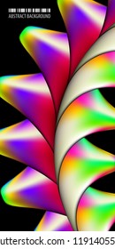 Abstract colorful background graphics template with blended multiple geometric objects