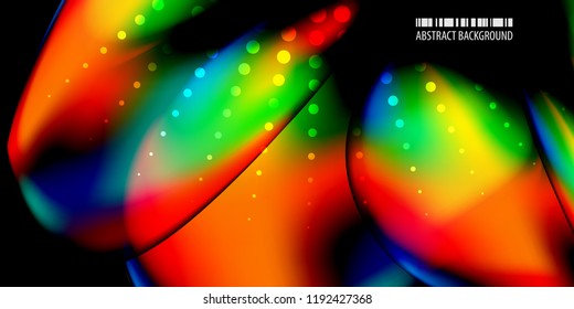Abstract colorful background graphics template with blended multiple geometric objects