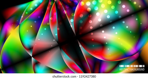 Abstract colorful background graphics template with blended multiple geometric objects