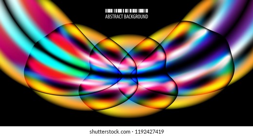 Abstract colorful background graphics template with blended multiple geometric objects