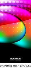 Abstract colorful background graphics template with blended multiple geometric objects