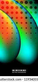 Abstract colorful background graphics template with blended multiple geometric objects