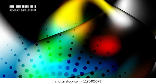 Abstract colorful background graphics template with blended multiple geometric objects