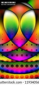 Abstract colorful background graphics template with blended multiple geometric objects