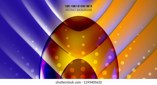 Abstract colorful background graphics template with blended multiple geometric objects