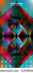 Abstract colorful background graphics template with blended multiple geometric objects