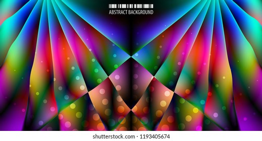 Abstract colorful background graphics template with blended multiple geometric objects