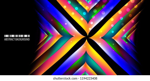 Abstract colorful background graphics template with blended multiple geometric objects