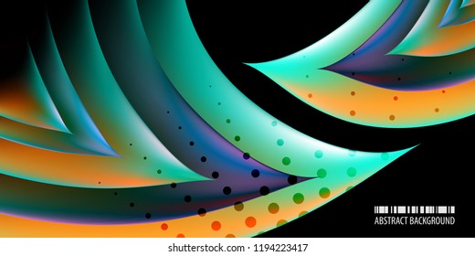 Abstract colorful background graphics template with blended multiple geometric objects