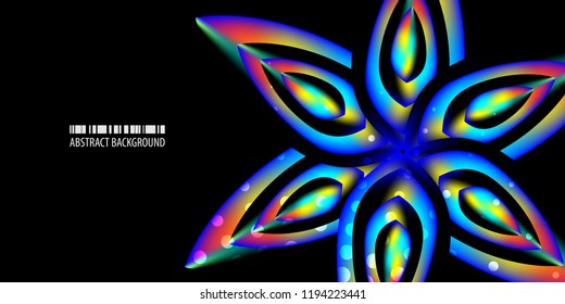 Abstract colorful background graphics template with blended multiple geometric objects