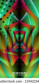 Abstract colorful background graphics template with blended multiple geometric objects