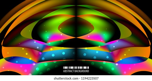 Abstract colorful background graphics template with blended multiple geometric objects