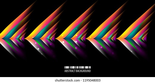 Abstract colorful background graphics template with blended multiple geometric objects