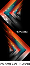 Abstract colorful background graphics template with blended multiple geometric objects