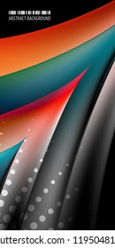 Abstract colorful background graphics template with blended multiple geometric objects