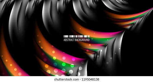 Abstract colorful background graphics template with blended multiple geometric objects