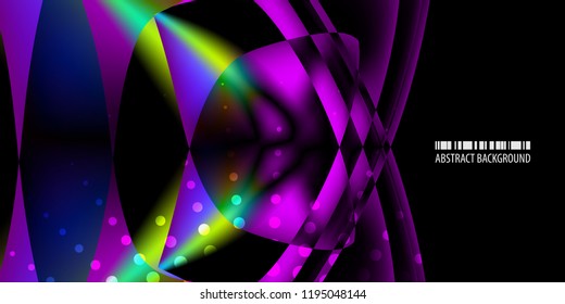 Abstract colorful background graphics template with blended multiple geometric objects