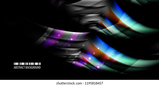 Abstract colorful background graphics template with blended multiple geometric objects