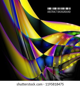Abstract colorful background graphics template with blended multiple geometric objects