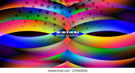 Abstract colorful background graphics template with blended multiple geometric objects