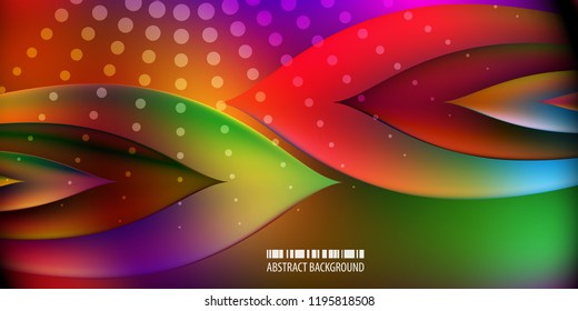 Abstract colorful background graphics template with blended multiple geometric objects