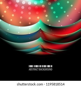 Abstract colorful background graphics template with blended multiple geometric objects