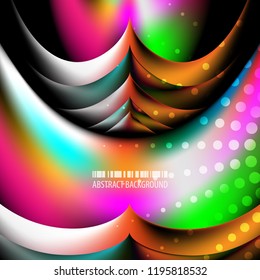Abstract colorful background graphics template with blended multiple geometric objects