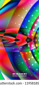 Abstract colorful background graphics template with blended multiple geometric objects