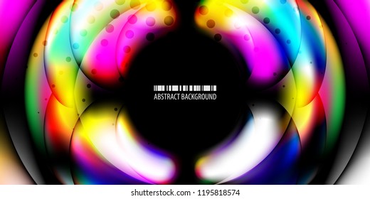 Abstract colorful background graphics template with blended multiple geometric objects
