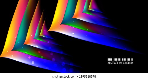 Abstract colorful background graphics template with blended multiple geometric objects