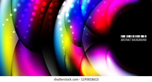 Abstract colorful background graphics template with blended multiple geometric objects