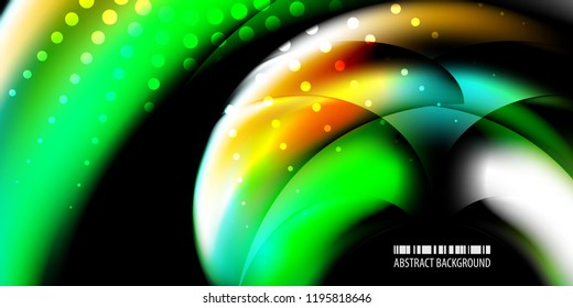 Abstract colorful background graphics template with blended multiple geometric objects