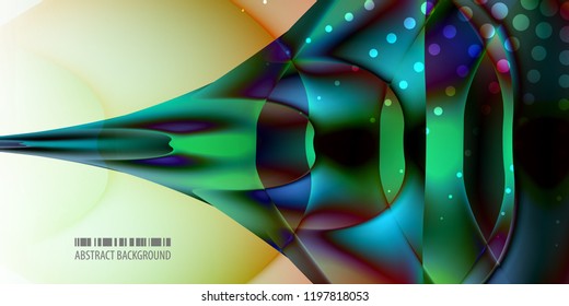 Abstract colorful background graphics template with blended multiple geometric objects