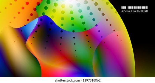 Abstract colorful background graphics template with blended multiple geometric objects