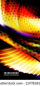Abstract colorful background graphics template with blended multiple geometric objects