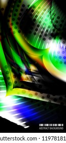 Abstract colorful background graphics template with blended multiple geometric objects