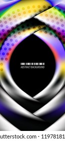 Abstract colorful background graphics template with blended multiple geometric objects